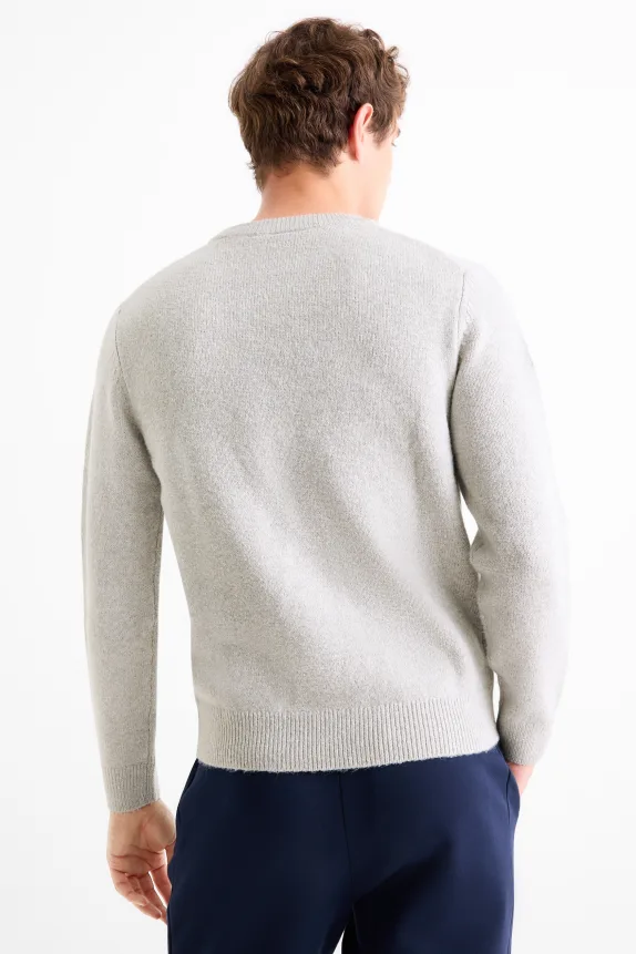 Jumper light gray-melange