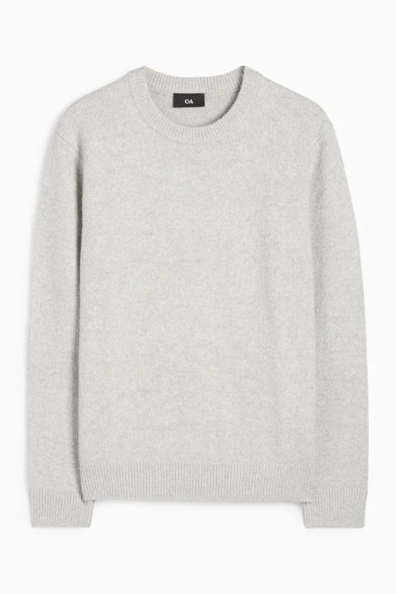 Jumper light gray-melange