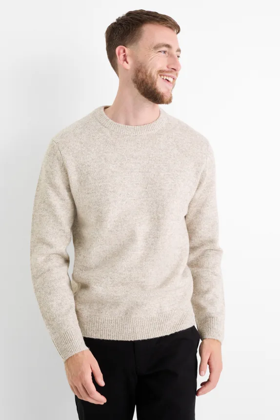 Jumper light gray-melange