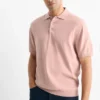 Knitted polo shirt - regular fit rose