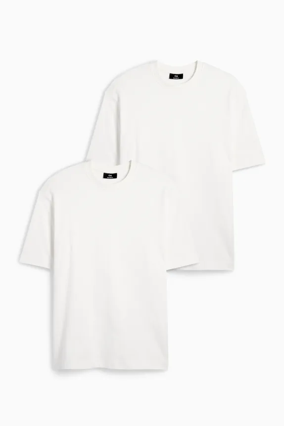 Multipack of 2 - T-shirt - relaxed fit white