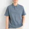 Polo shirt - relaxed fit gray