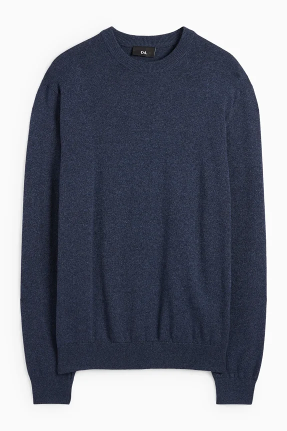 Fine knit jumper dark blue