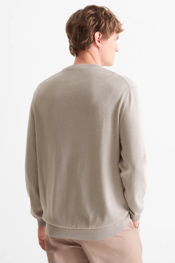 Fine knit jumper gray