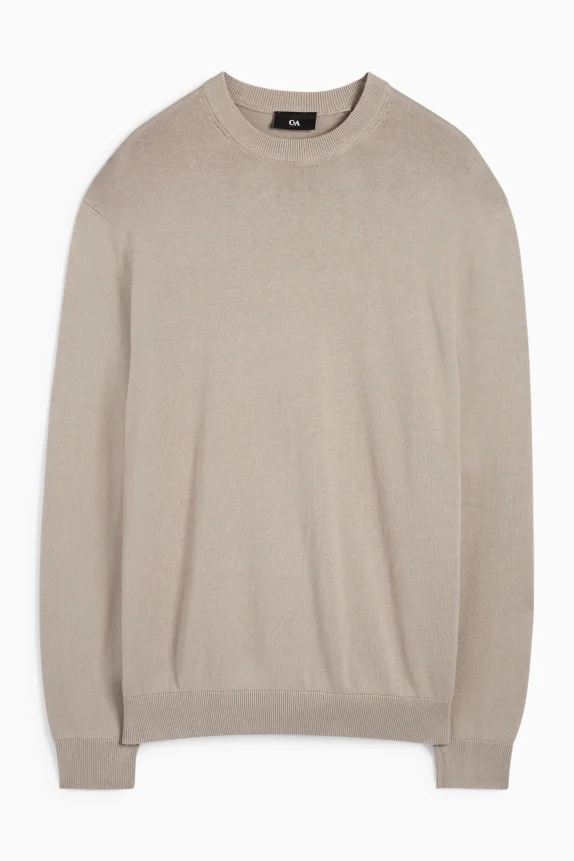 Fine knit jumper gray