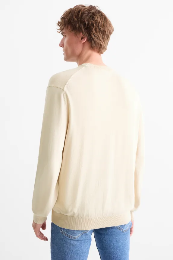 Fine knit jumper cremewhite