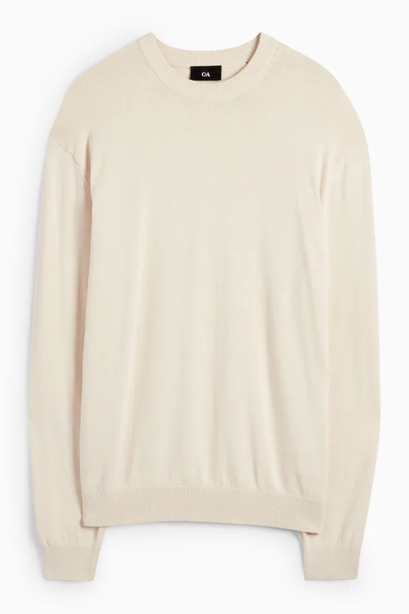 Fine knit jumper cremewhite