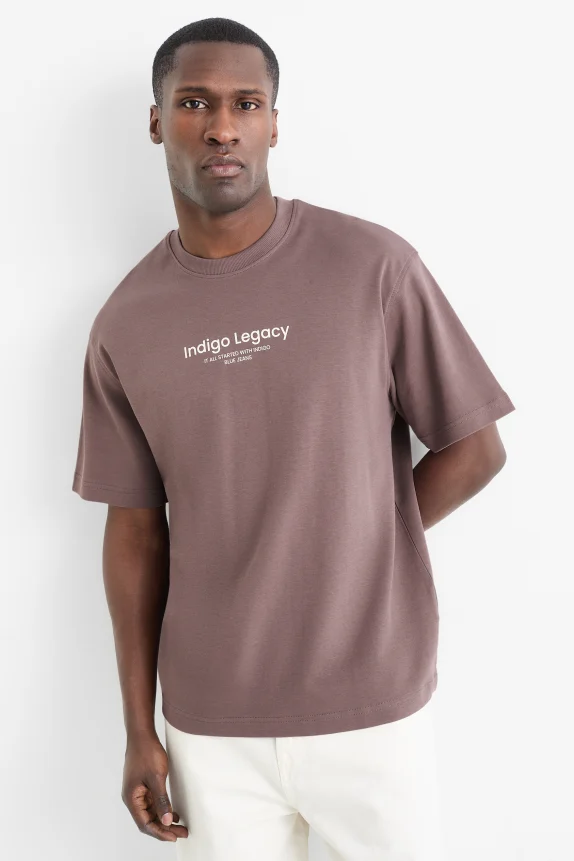 T-shirt - relaxed fit brown