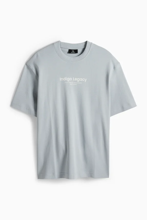 T-shirt - relaxed fit light blue