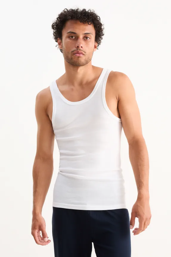 Multipack of 3 - vest - skinny rib white