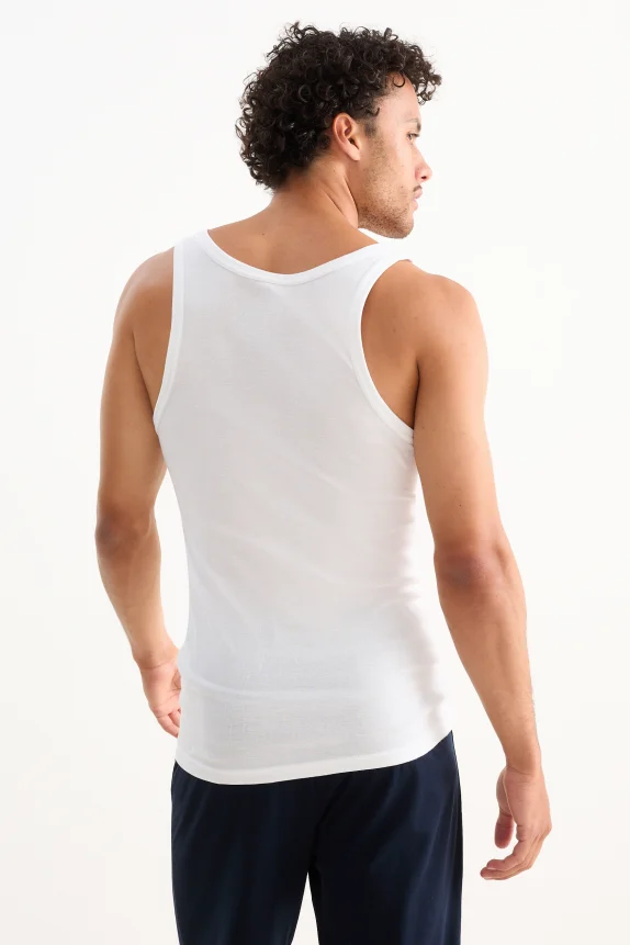 Multipack of 3 - vest - skinny rib white