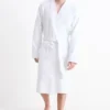 Terry cloth bathrobe white