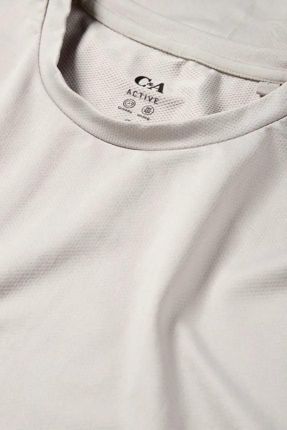 Active T-shirt - regular fit gray