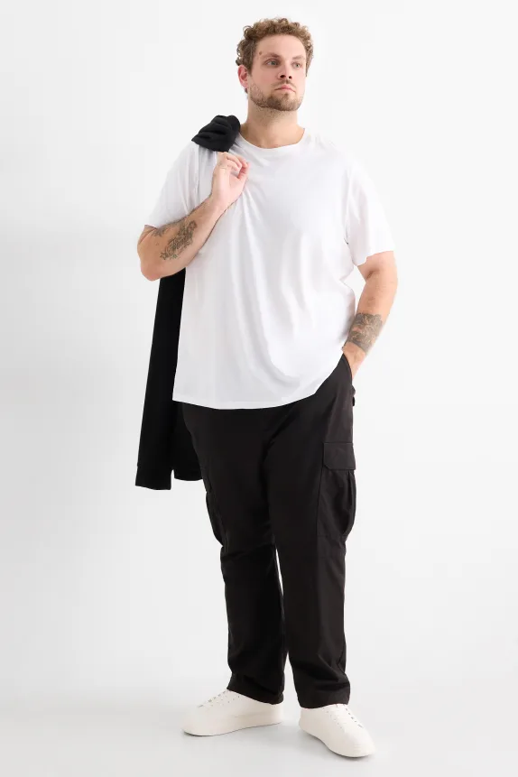 Thermal cargo trousers black