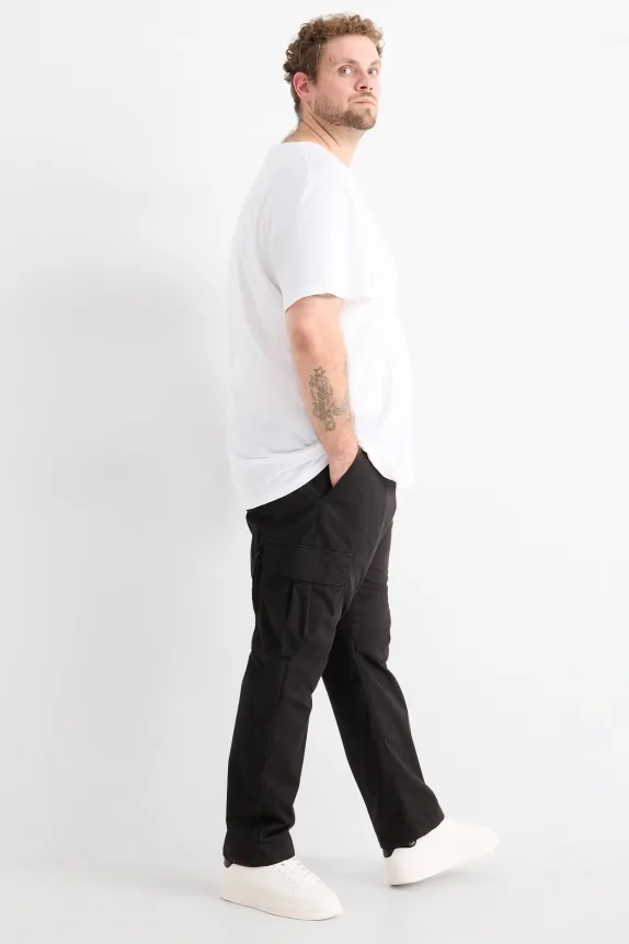 Thermal cargo trousers black