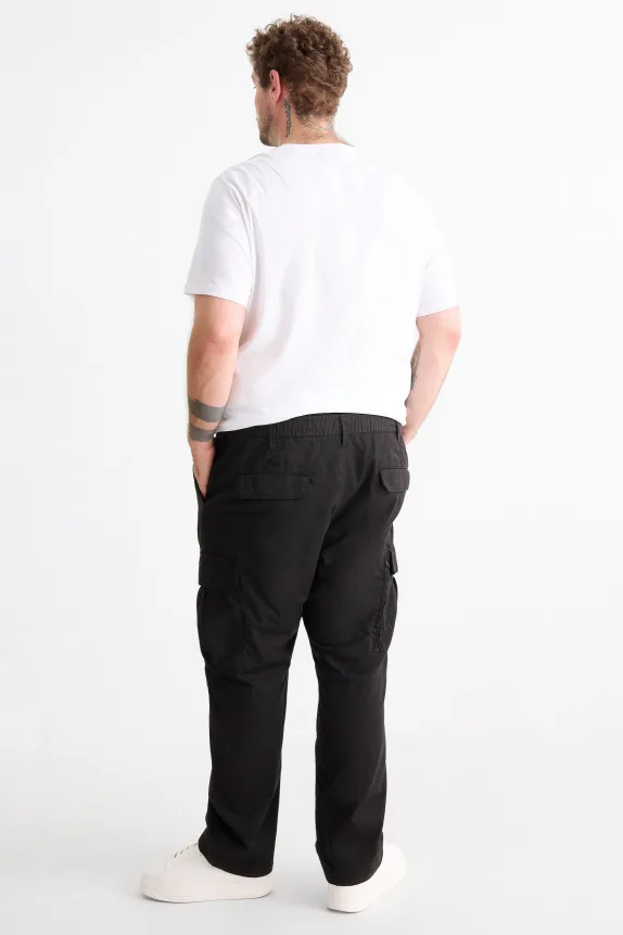 Thermal cargo trousers black