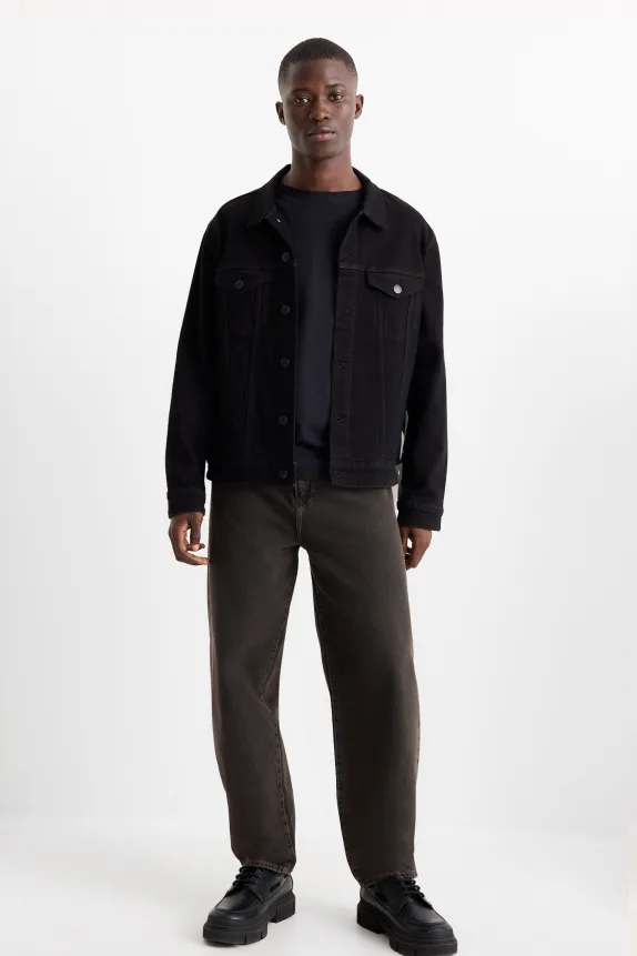 Barrel jeans denim-brown