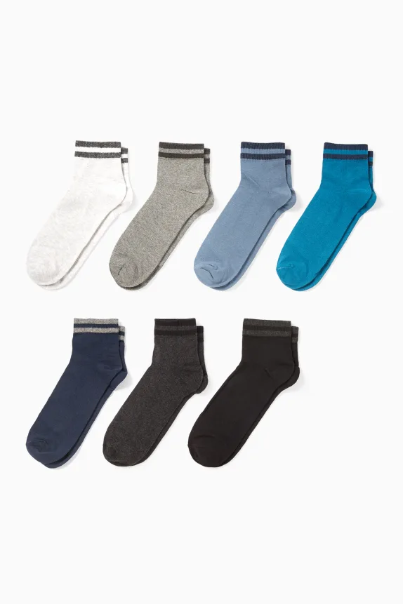 Multipack of 7 - short socks gray