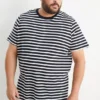 T-shirt - striped dark blue / creme white