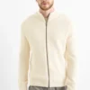Cardigan - textured cremewhite