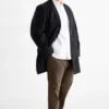 Trousers with belt - regular fit dark green