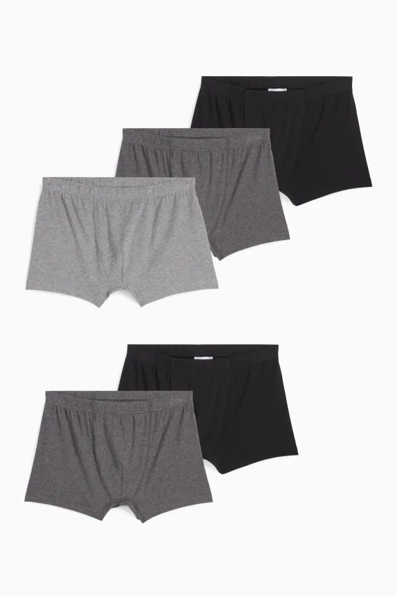 Multipack of 5 - trunks gray / black