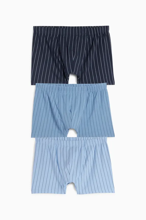 Multipack of 3 - trunks - striped blue