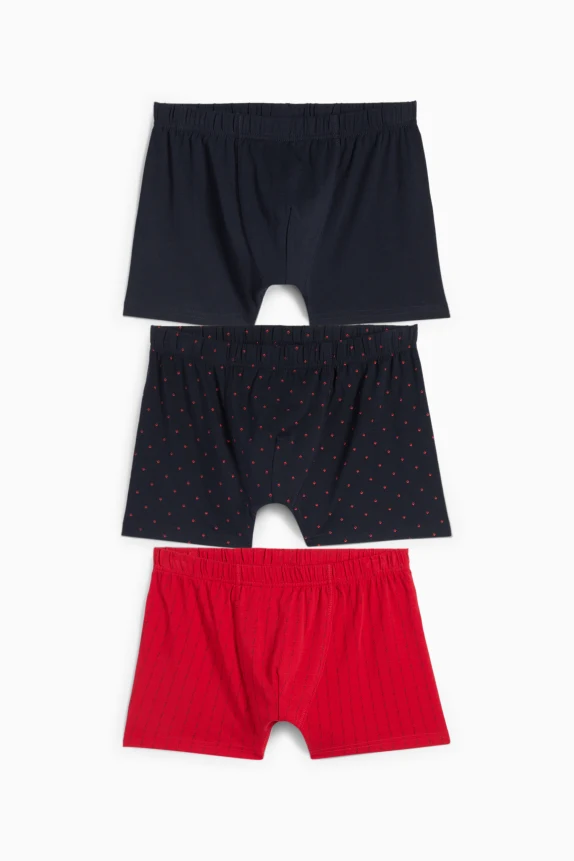 Multipack of 3 - trunks red / blue
