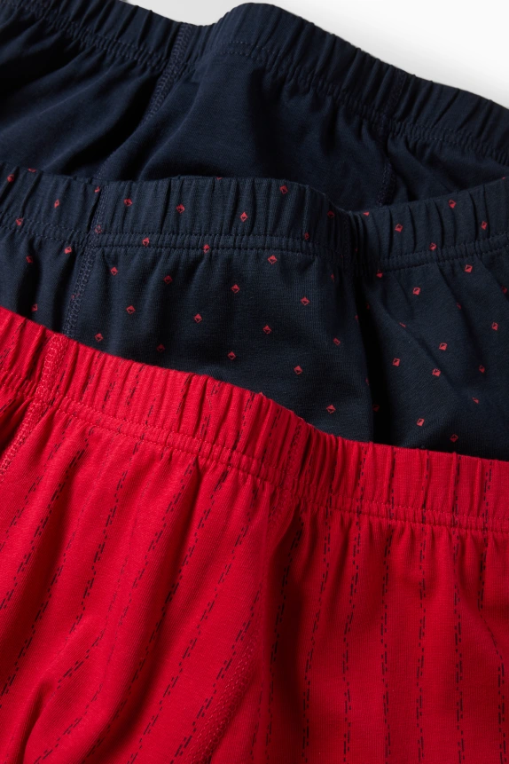 Multipack of 3 - trunks red / blue