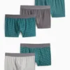 Multipack of 5 - trunks dark green / gray