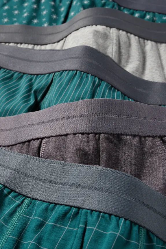 Multipack of 5 - trunks dark green / gray