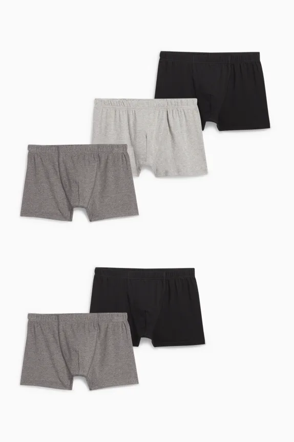 Multipack of 5 - trunks dark gray