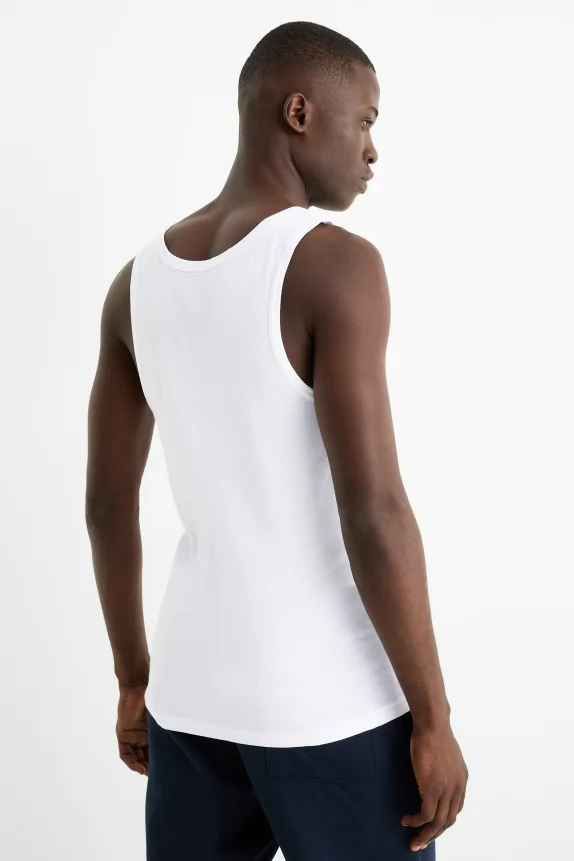 Multipack of 3 - vest - skinny rib white