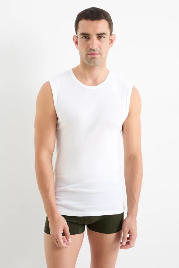 Multipack of 3 - vest - skinny rib - seamless white