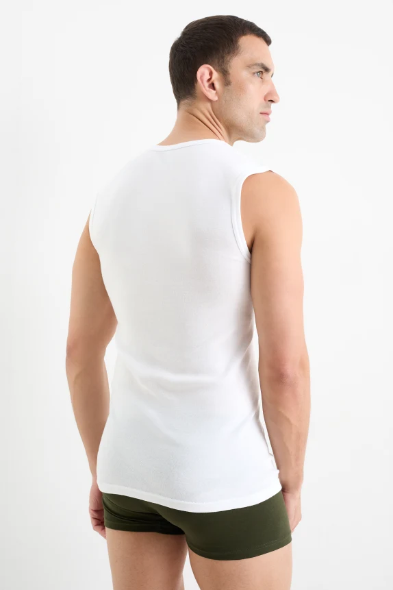Multipack of 3 - vest - skinny rib - seamless white