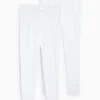Multipack of 2 - long pants - skinny rib white
