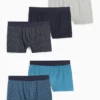 Multipack of 5 - trunks dark blue