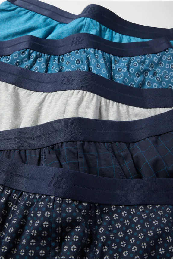 Multipack of 5 - trunks dark blue