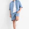 Shorts - striped blue / white