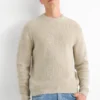 Jumper - textured light beige