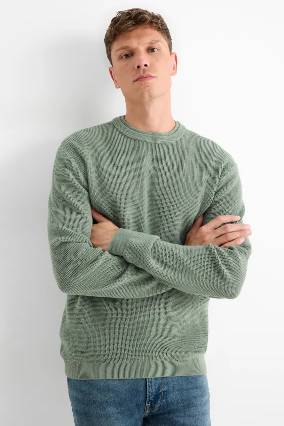 Jumper - textured green