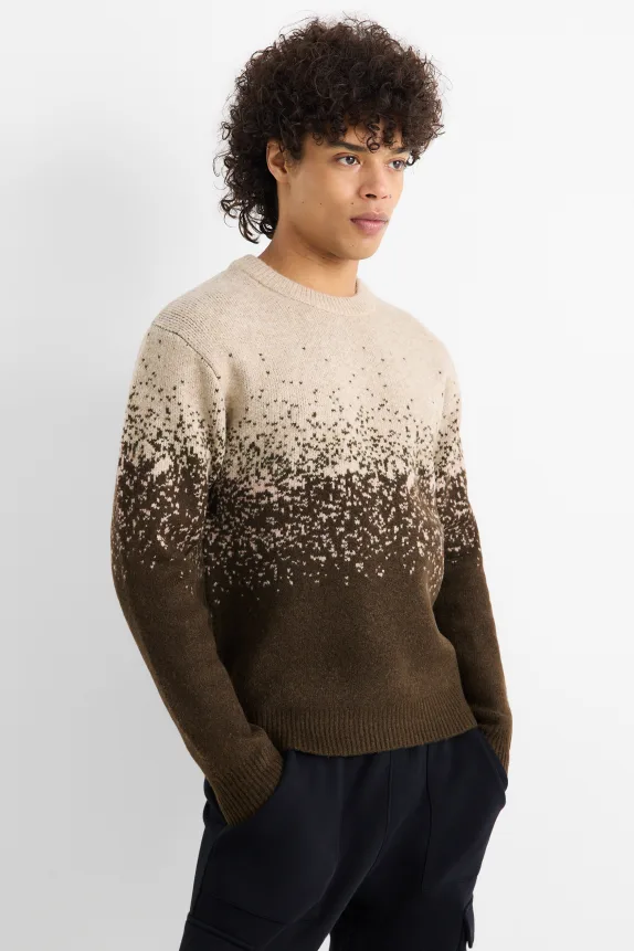 Jumper - patterned beige