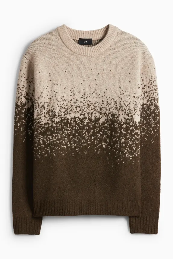 Jumper - patterned beige