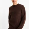 BouclÃ© jumper dark brown