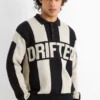 Jumper - striped black / beige