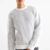 Jumper - ribbed white / gray