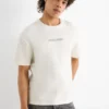 T-shirt - relaxed fit - ribbed white