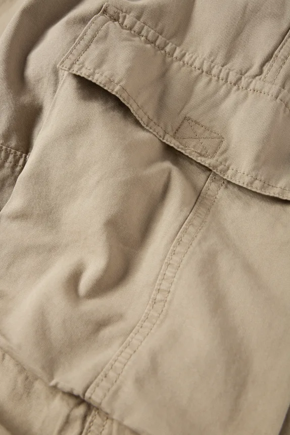 Cargo trousers - relaxed fit beige