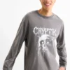 Long sleeve top - relaxed fit gray