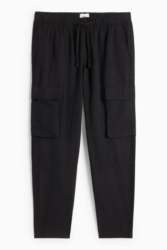 Cargo trousers - relaxed fit black
